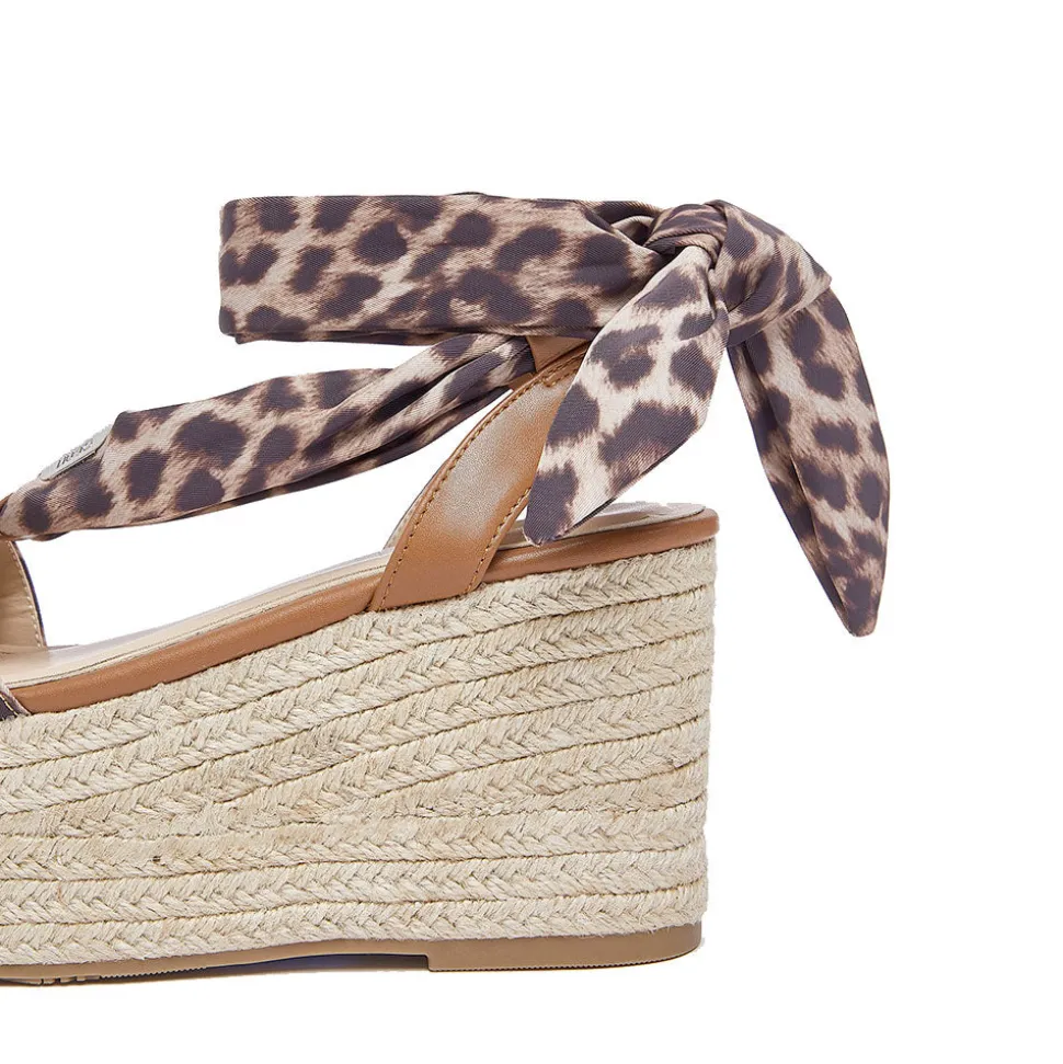 Sandali Donna con Zeppa LIU JO Bali 03 in Tessuto stampa Animalier