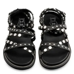 Sandali Donna CULT Roshelle 3886 in Pelle Colore Nera con Borchie Piatte