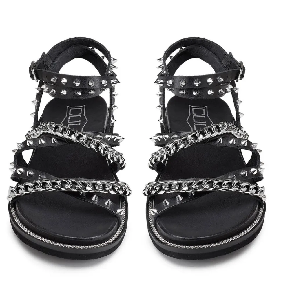 Sandali Donna CULT Roshelle 3886 in Pelle Colore Black con Borchie e Catene