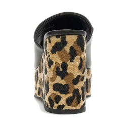 Sandali Donna GUESS con Zeppa Linea Evenza Colore Nero e Animalier