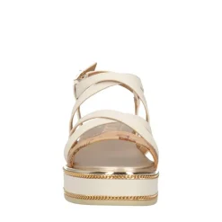 Sandali Platform 1A Classe Alviero Martini in Eco Nappa Bianco Sporco 2484