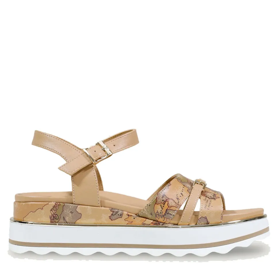 Sandali Platform 1A Classe Alviero Martini in Eco Nappa stampa Geo Classic 2466