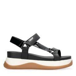 Sandali Platform Donna LIU JO Fiona 04 con Inserti in Vernice Nero