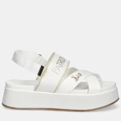 Sandali Platform PATRIZIA PEPE Girl linea Flyplat Sandal in Grosgrain Bianco