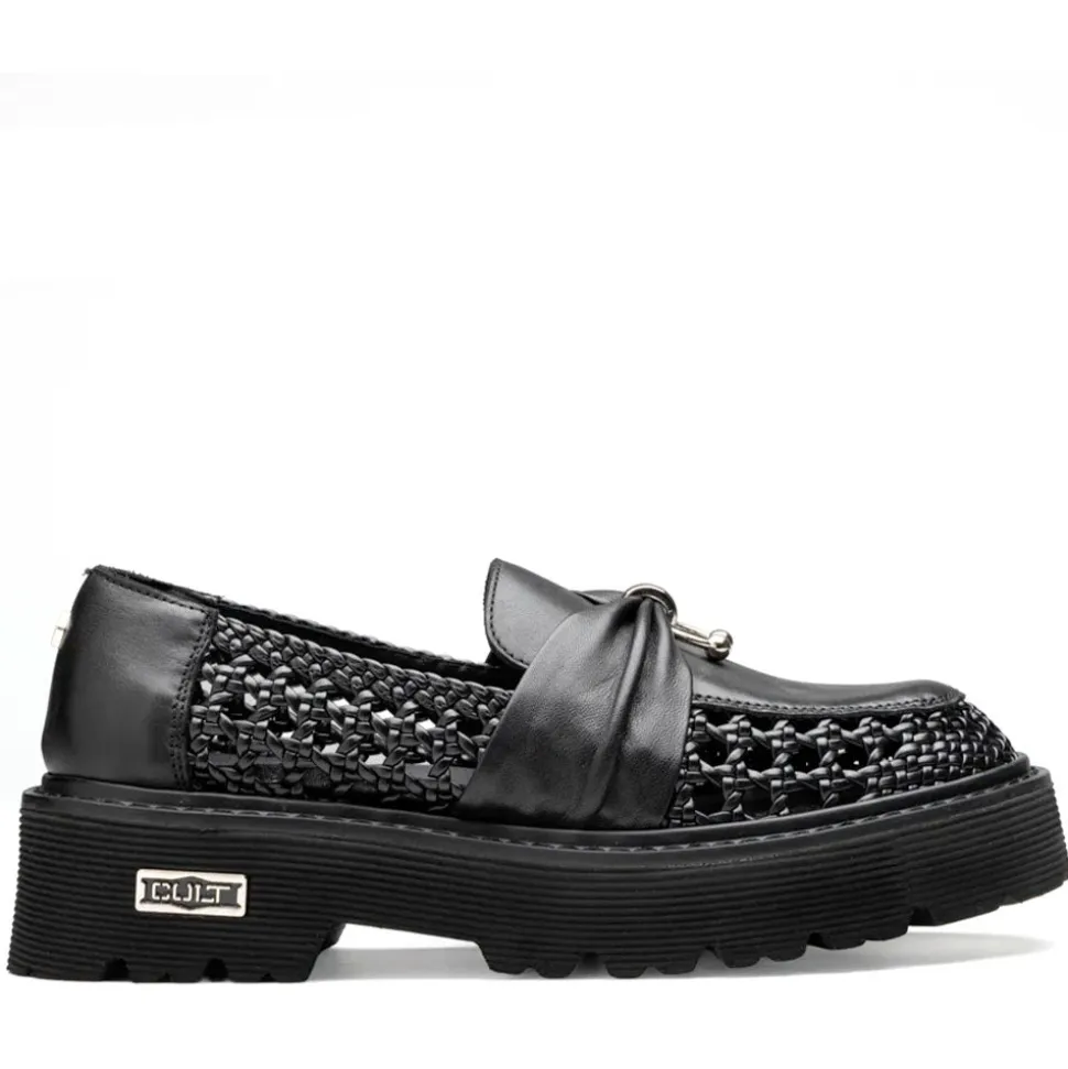 Scarpe Donna CULT Slash 4685 Mocassino in Pelle Traforata Nera