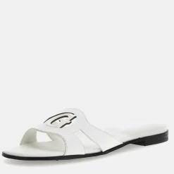 Scarpe Donna GUESS Ciabatte Linea Ciella in Pelle Colore Bianco