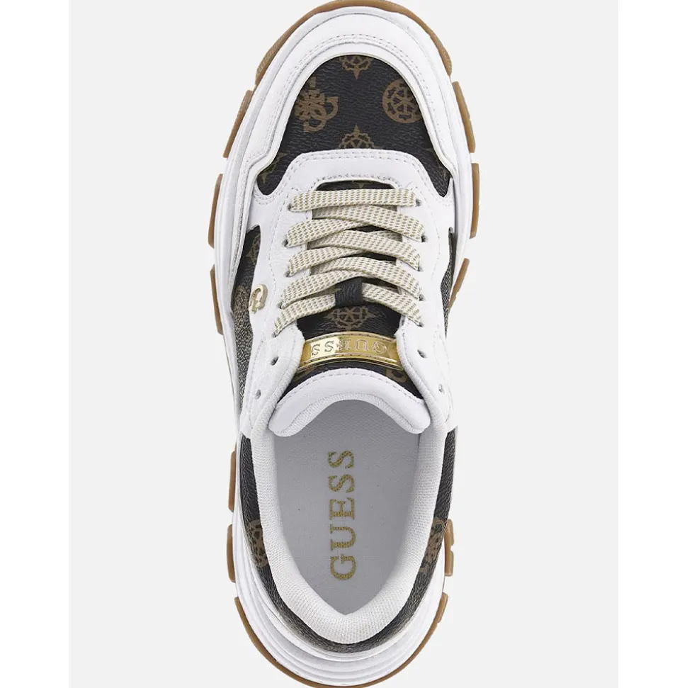 Scarpe Donna GUESS Sneakers White - Brown Linea Brecky