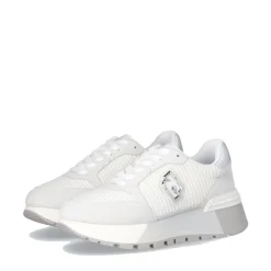 Scarpe Donna LIU JO Amazing 25 Sneakers Platform in Suede e Mesh Bianco