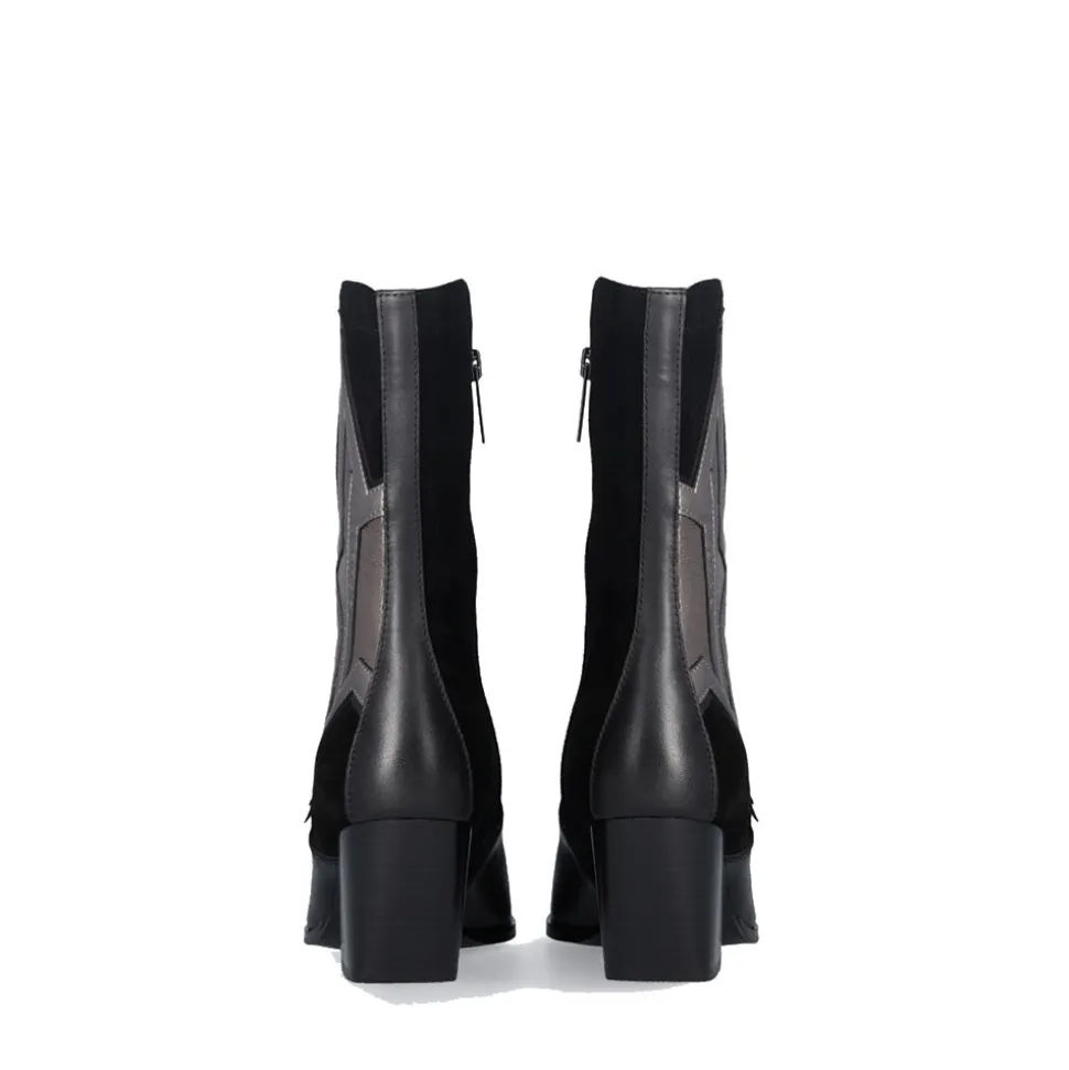 Scarpe Donna LIU JO Belinda 07 Stivali Texani in Pelle e Suede con Stella