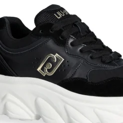 Scarpe Donna LIU JO Steffy 01 Sneakers Chuncky in Suede e Pelle Nera