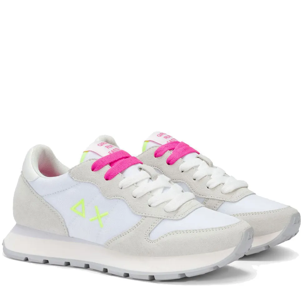 Scarpe Donna Sun68 Sneakers Ally Solid Bianco - Fuxia - Z36201