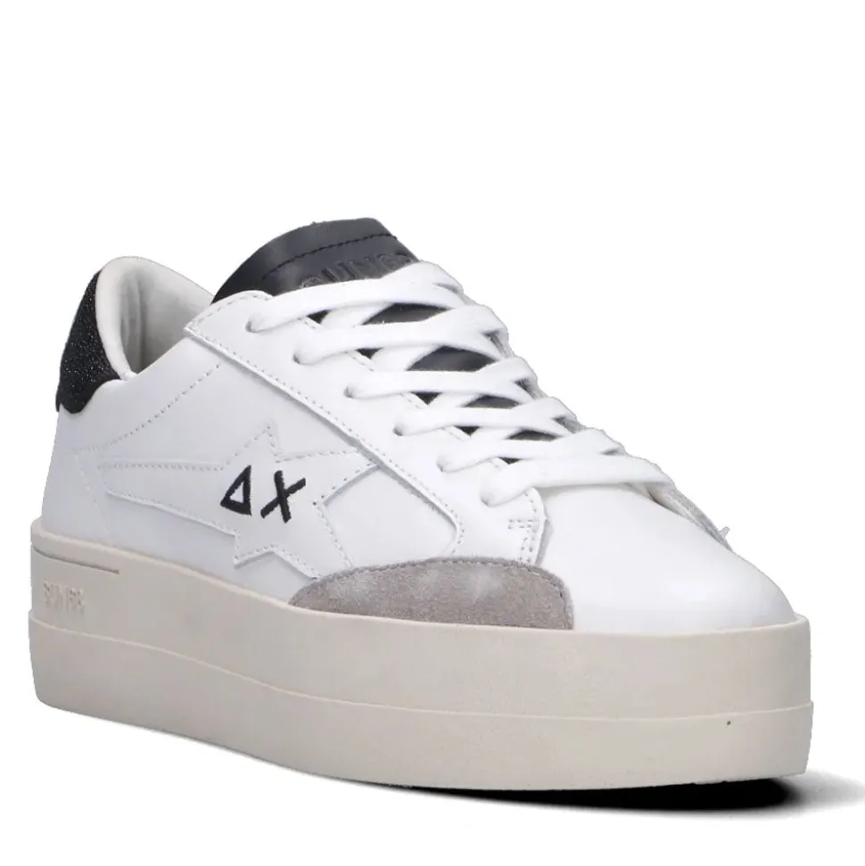 Scarpe Donna Sun68 Sneakers Big Katy Leather Bianco - Nero - Z45235
