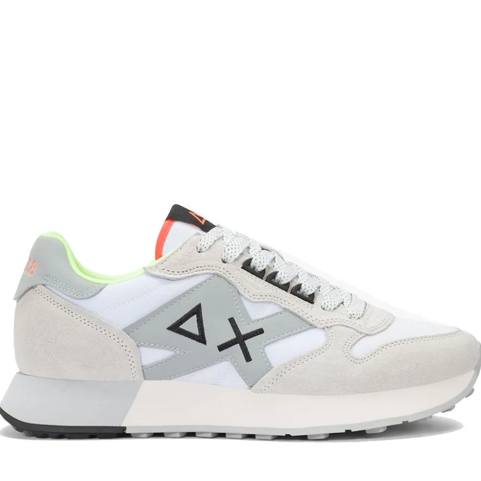 Scarpe Uomo Sun68 Sneakers Jaki 2.0 Fluo Bianco - Z36117