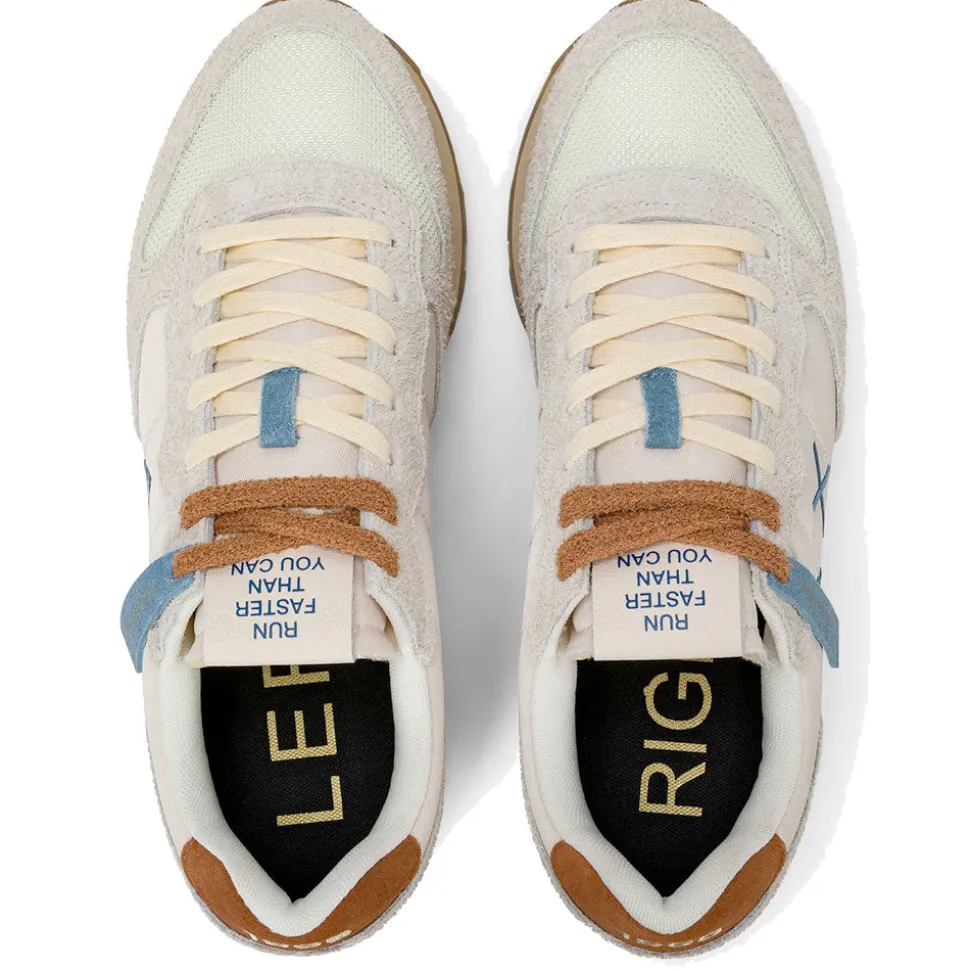 Scarpe Uomo Sun68 Sneakers Tom Vintage Bianco Panna - Z36104