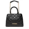 Shopping Bag a Mano Trapuntata LOVE MOSCHINO linea Quilted colore Nero
