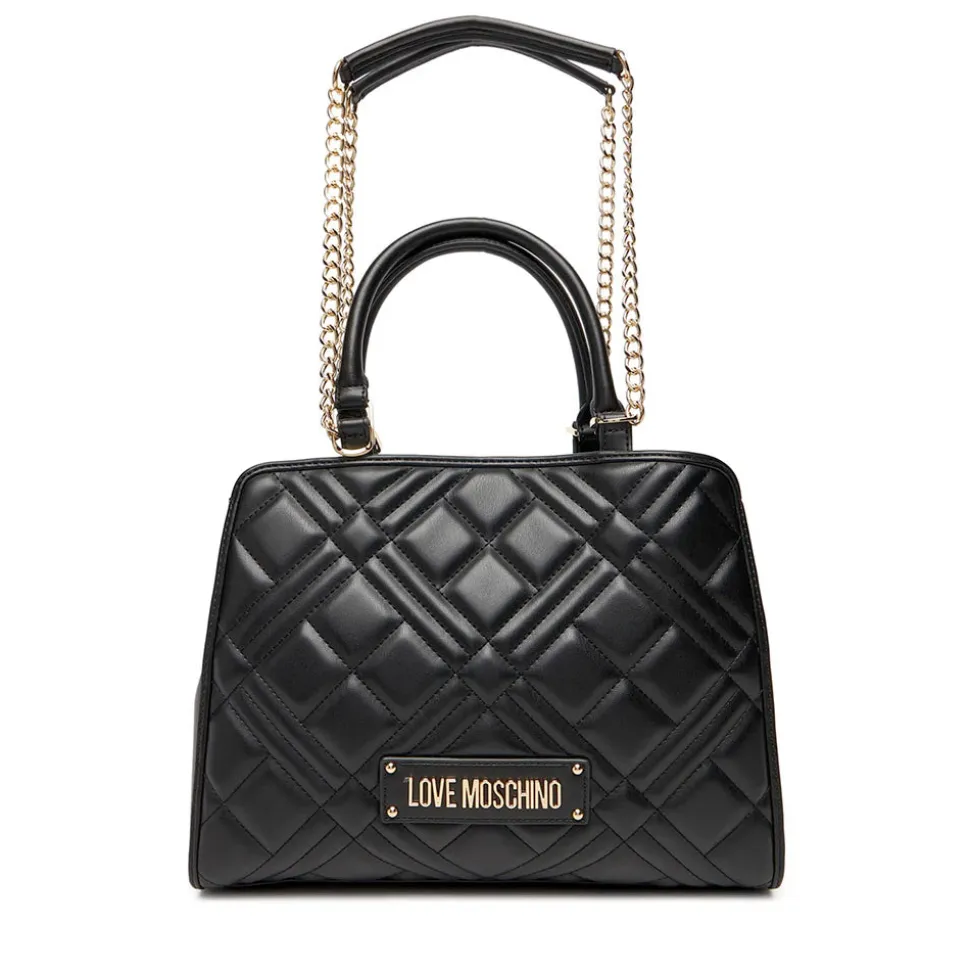 Shopping Bag a Mano Trapuntata LOVE MOSCHINO linea Quilted colore Nero