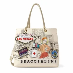 Shopping Bag BRACCIALINI linea Cartoline stampa Las Vegas