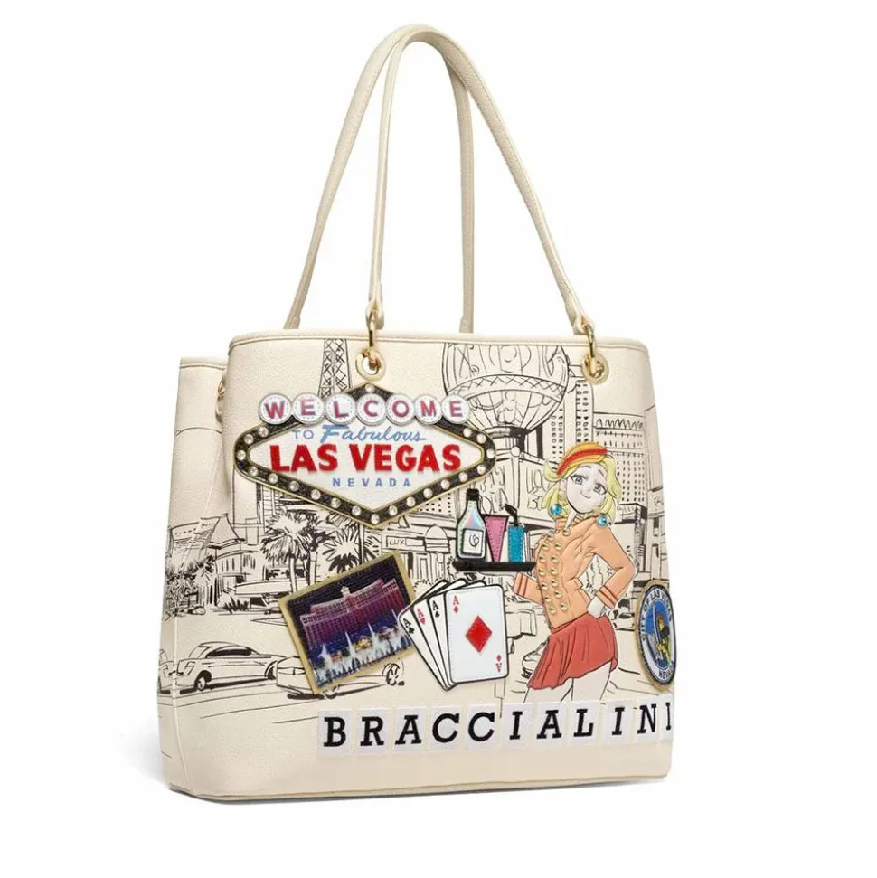 Shopping Bag BRACCIALINI linea Cartoline stampa Las Vegas