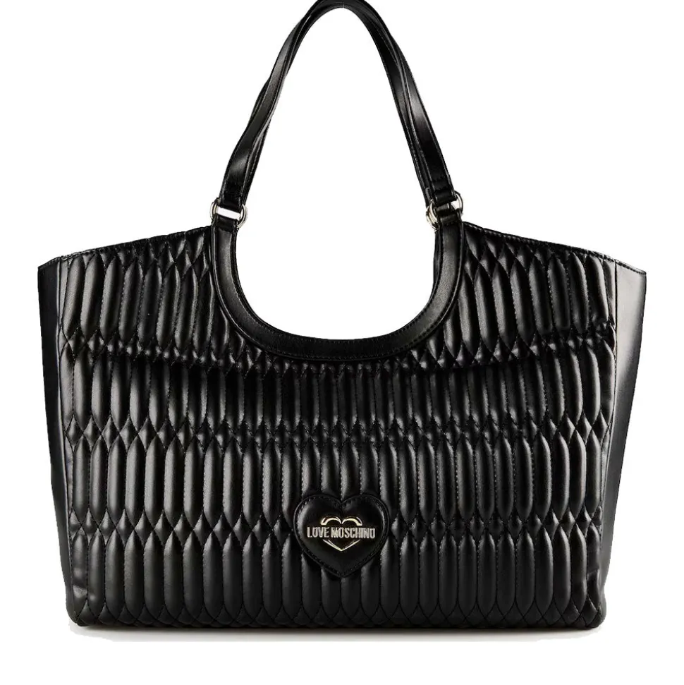 Shopping Bag Donna LOVE MOSCHINO linea Bubby Love in Ecopelle Nera