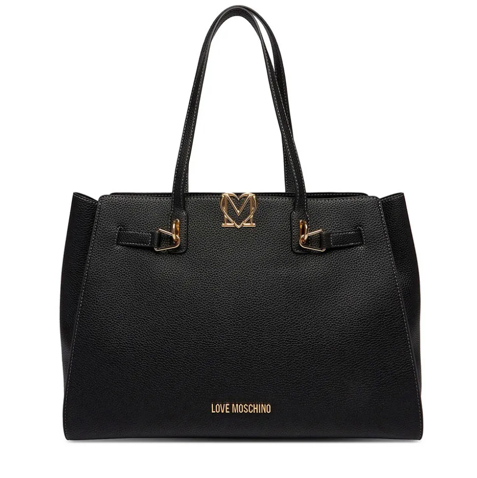 Shopping Bag Donna LOVE MOSCHINO linea Soft Sculpt Nera
