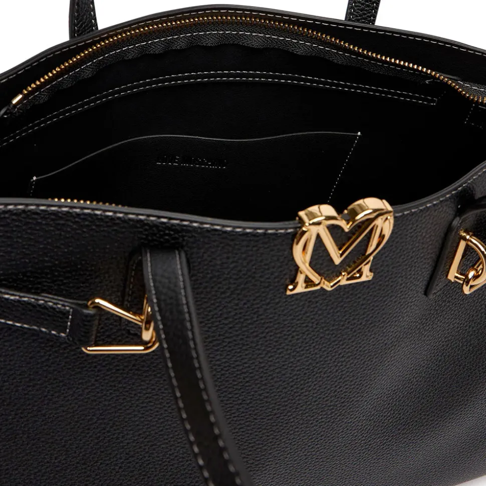 Shopping Bag Donna LOVE MOSCHINO linea Soft Sculpt Nera