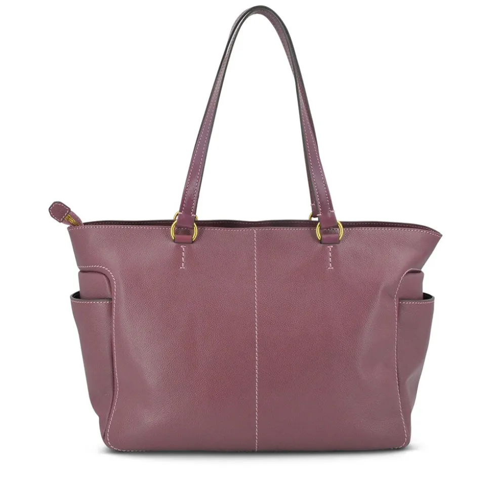 Shopping Bag Donna THE BRIDGE linea Letizia in Pelle Viola Orchidea