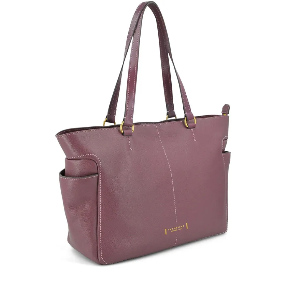 Shopping Bag Donna THE BRIDGE linea Letizia in Pelle Viola Orchidea