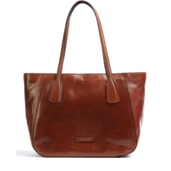 Shopping Bag Large THE BRIDGE linea Maddalena in Pelle Marrone