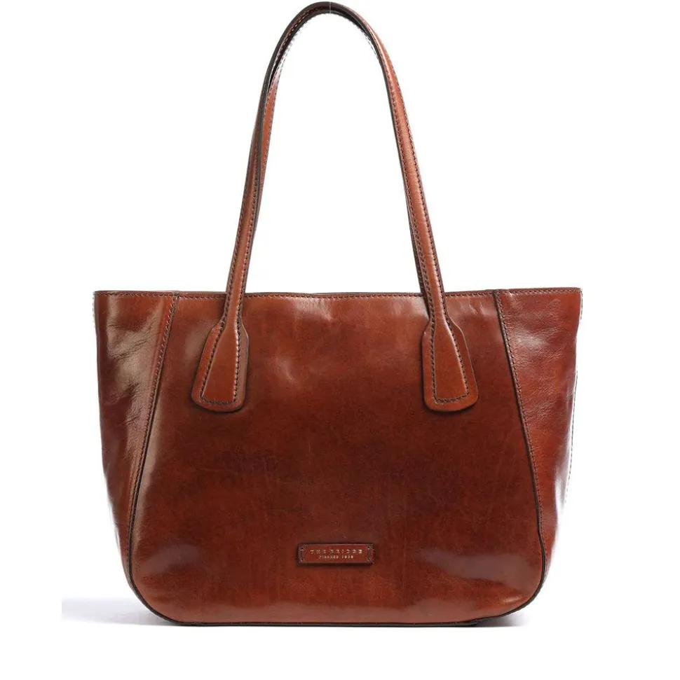 Shopping Bag Large THE BRIDGE linea Maddalena in Pelle Marrone