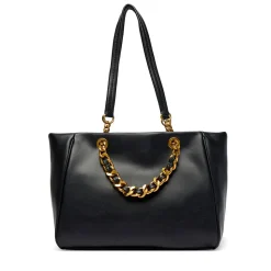 Shopping Bag Media Donna LIU JO Nera con Catena Decorativa
