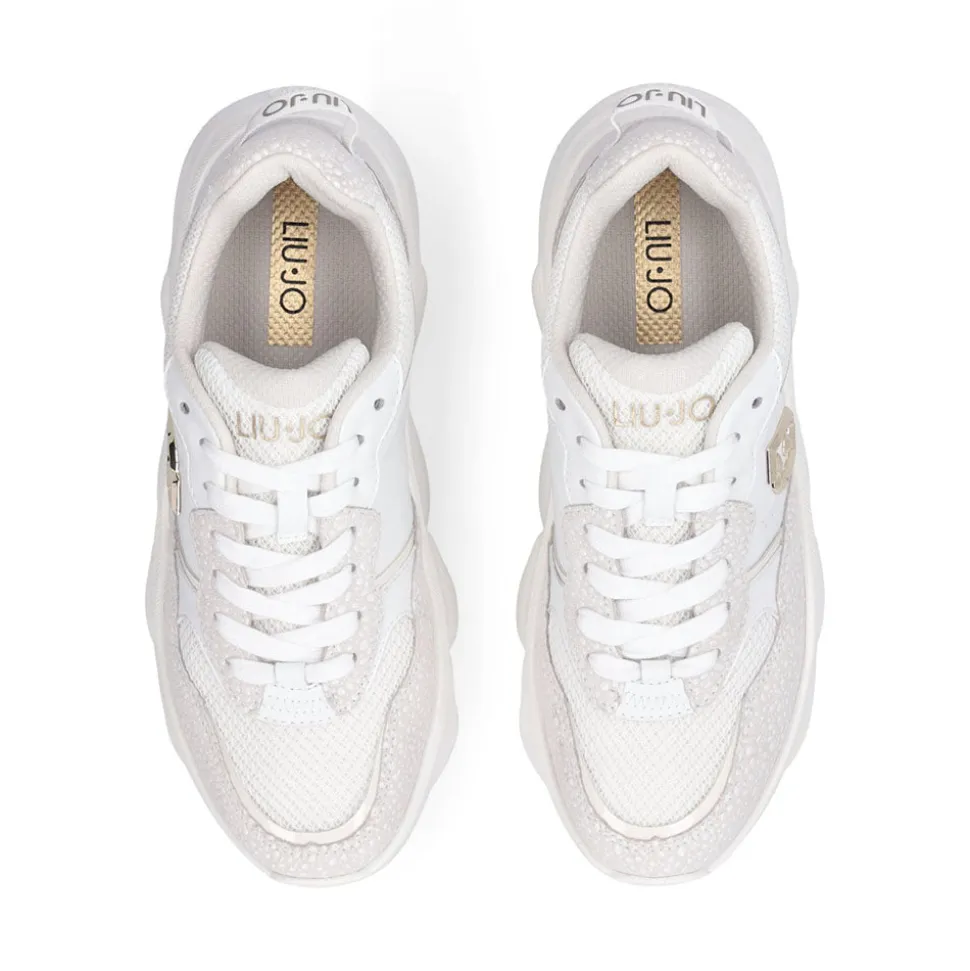 Sneakers Chuncky Donna LIU JO Steffy 01 in Pelle Bianca