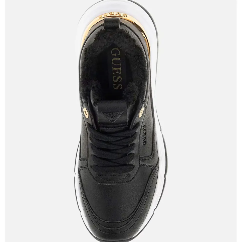 Sneakers Donna GUESS con Inserto in Pelliccia Colore Nero Linea Farrea