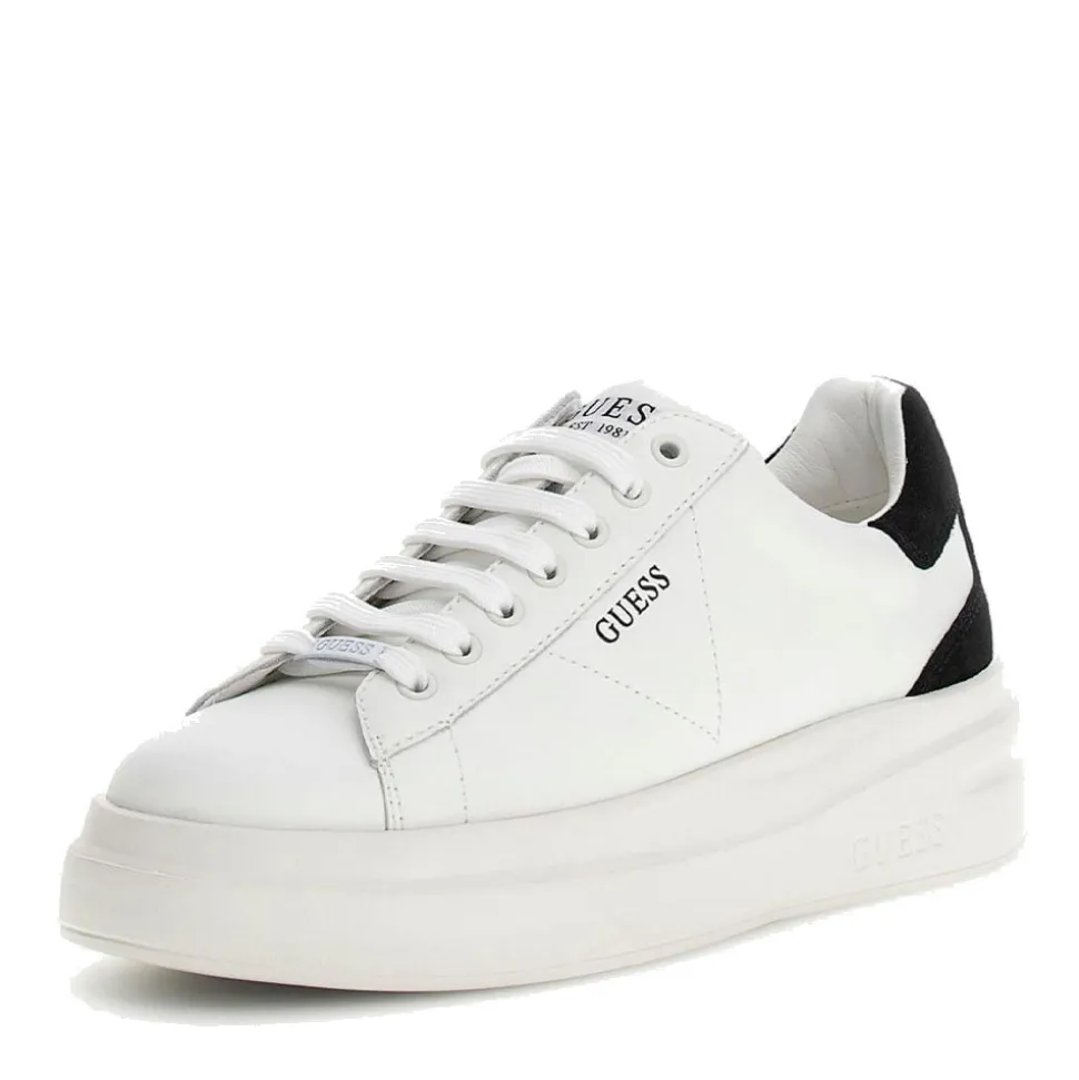 Sneakers Donna GUESS in Pelle Colore White - Black Linea Elbina