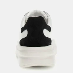 Sneakers Donna GUESS in Pelle Colore White - Black Linea Elbina