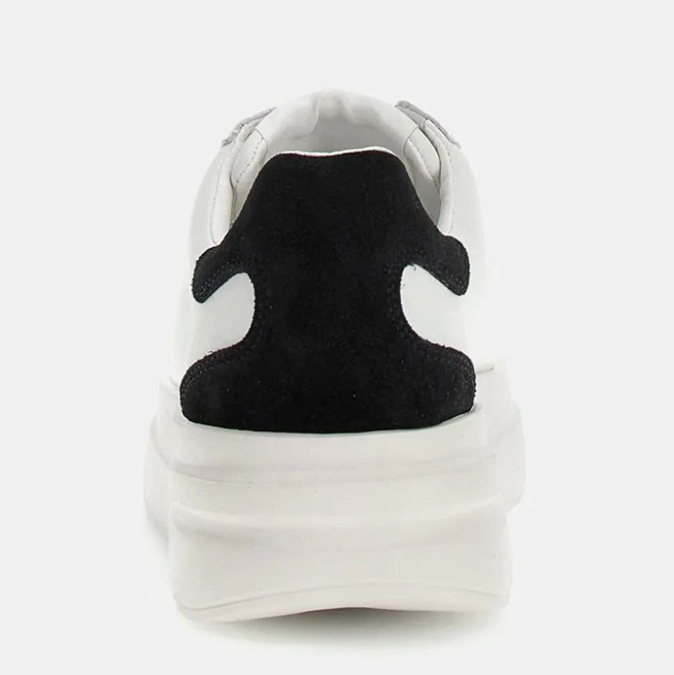 Sneakers Donna GUESS in Pelle Colore White - Black Linea Elbina
