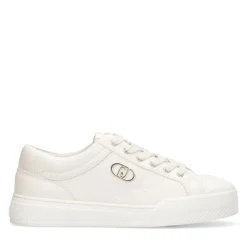 Sneakers Donna LIU JO Benson 01 in Tessuto color Latte con Logo Monogram