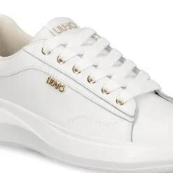 Sneakers Donna LIU JO Casper 01 in Pelle Bianca con Inserto Nero