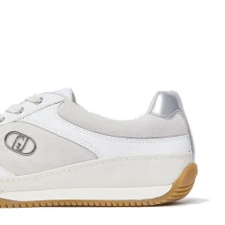 Sneakers Donna LIU JO Lewis 01 in Suede e Pelle Bianca