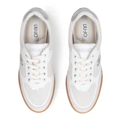Sneakers Donna LIU JO Lewis 01 in Suede e Pelle Bianca