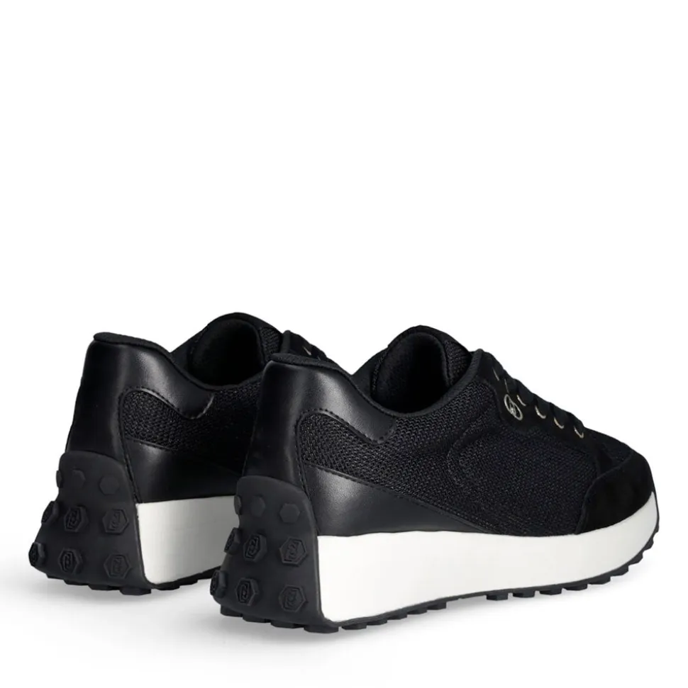 Sneakers Donna LIU JO Lolo 20 in Suede e Brighty Mesh Nero
