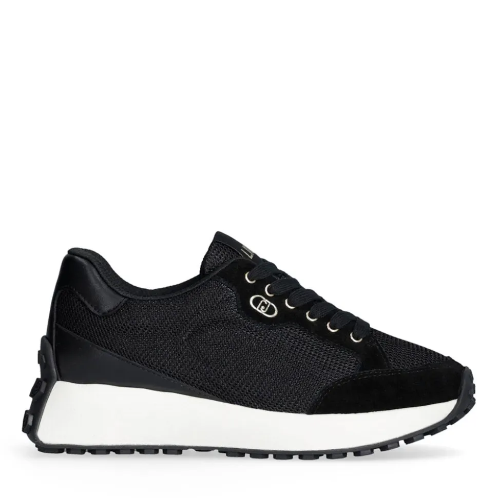 Sneakers Donna LIU JO Lolo 20 in Suede e Brighty Mesh Nero
