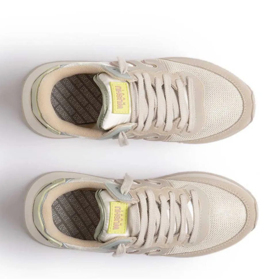 Sneakers Donna WUSHU RUYI Super Master 31 in Nylon e Suede Moss e Light Gray White Onyx e Winter Pear