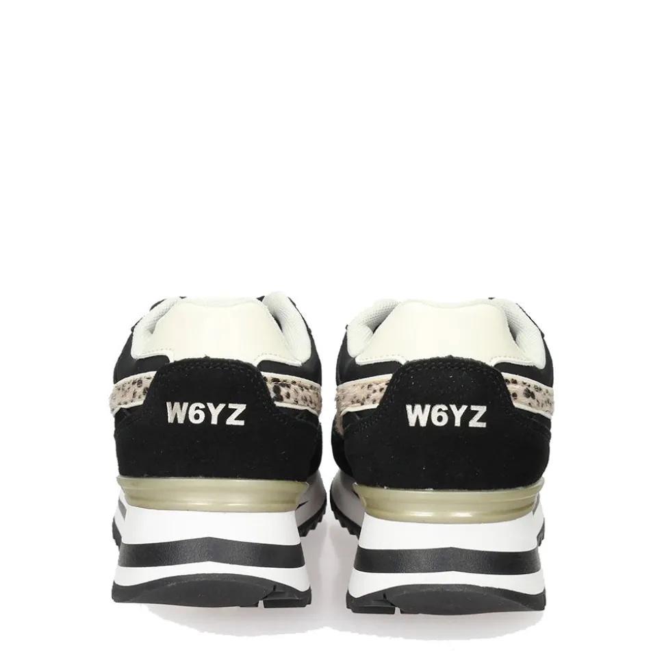 Sneakers Donna W6YZ Yak-W. in Tessuto Tecnico e Suede colore Black Bone