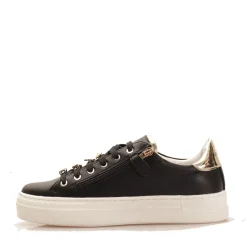 Sneakers PATRIZIA PEPE Girl linea Fly Sneakers in Pelle Nera con Applicazioni Gioiello