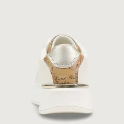 Sneakers Platform 1A Classe Alviero Martini Bianco Sporco con Inserto Geo Beige 2420