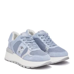 Sneakers Platform Donna LIU JO Amazing 43 Bis in Suede e Mesh Azzurro