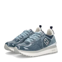 Sneakers Platform Donna LIU JO Maxi Wonder 01 in Suede e Denim