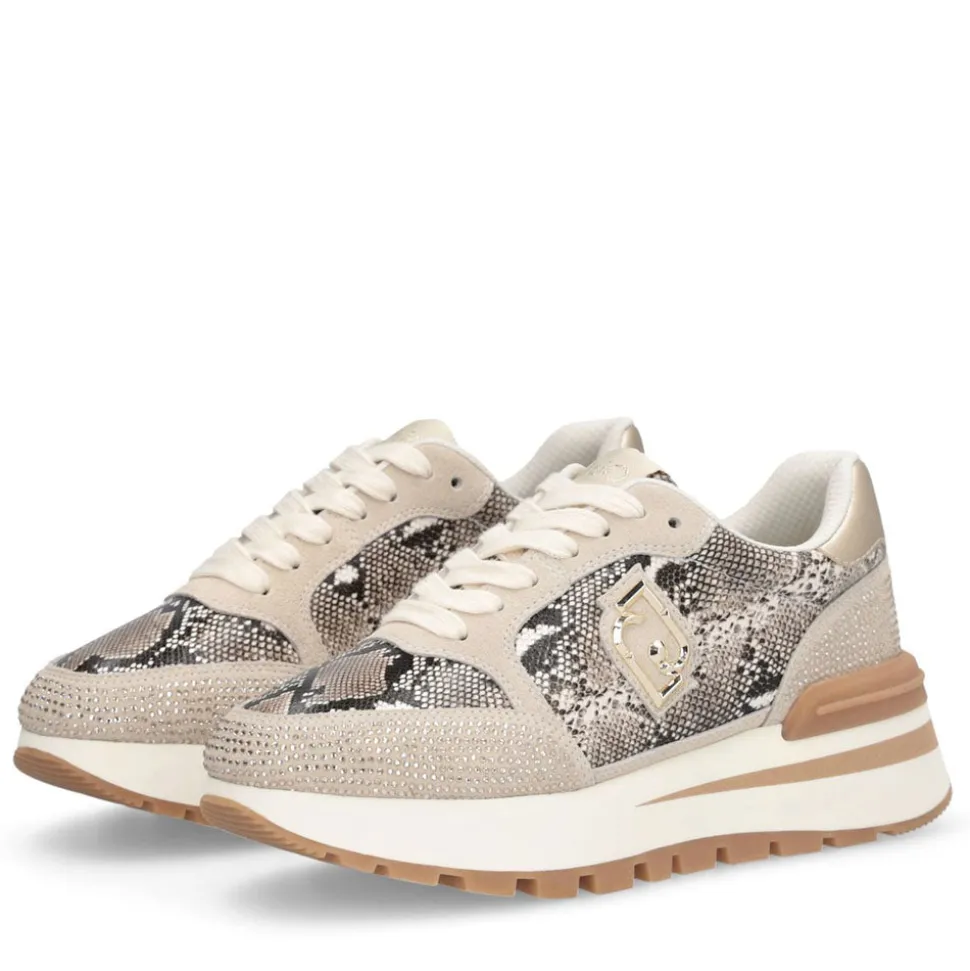 Sneakers Platform Donna LIU JO Amazing 25 in Suede e Inserti stampa Pitone