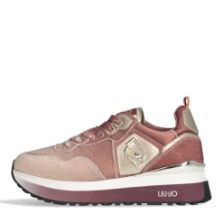 Sneakers Platform Donna LIU JO Maxi Wonder 01 in Raso Sfumato e Strass Ginger Bread e Milk