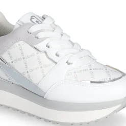 Sneakers Platform Donna LIU JO Maxi Wonder 91 in Pelle e Suede Bianco